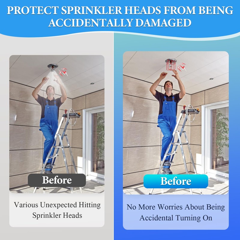 Shimeyao 8 Pcs 1/2" Red Fire Sprinkler Head Cage Guard