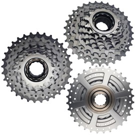 VERKSTAD Gray Bicycle Freewheels, 8 Speed Freewheels 13-32T Locating Bicycle Freewheels, Threaded Freewheels, Bicycle Replacement Parts for Mountain Bike Road Bike