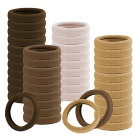 Hair Ties, 100 Pcs Hair Elastics, Seamless Hair Ties No Damage, Hair Band Soft Ponytail Holders for Thick Hair