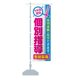 Individual Instruction, Student Recruitment, Free Trial, Visit Banners (Regular 23.6 x 70.9 inches (60 x 180 cm), Left Chichi Standard, 52SX Design A, GoodsPro/Goods Pro 52SX_AR