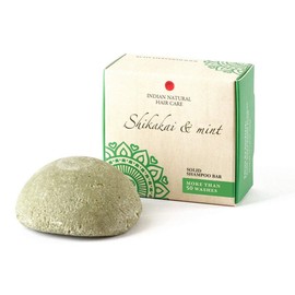 INDIAN NATURAL HAIR CARE Solid shampoo bar - Shikakai & mint - For normal-greasy and dandruff-prone hair - Indian Natural Hair Care - 60g