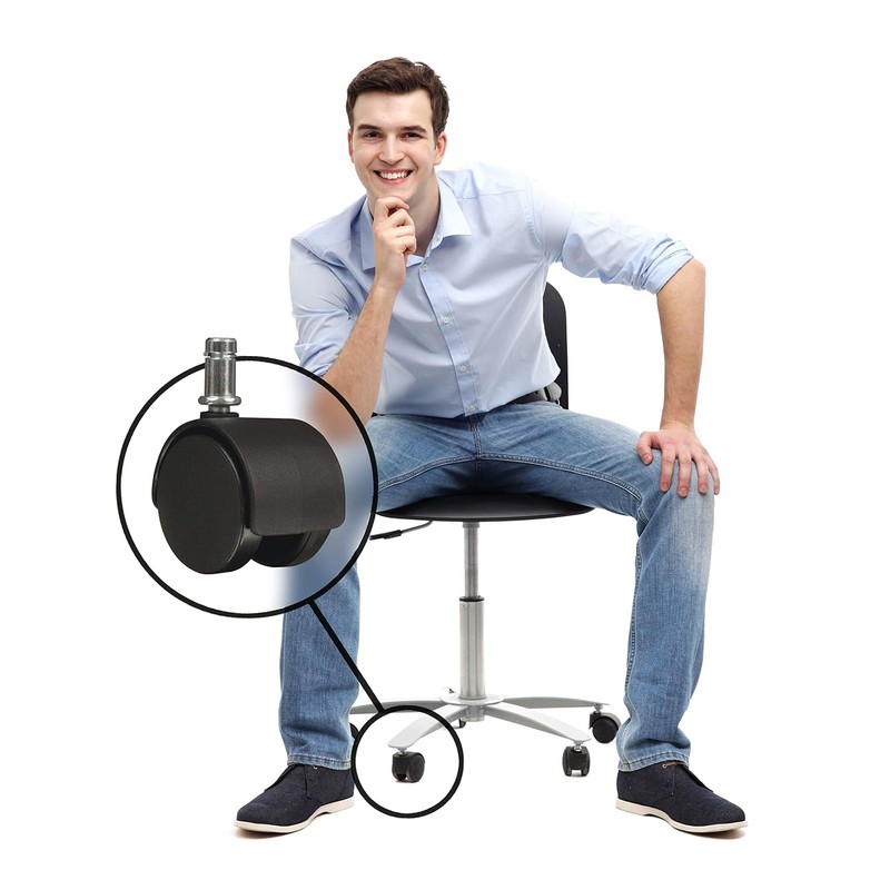 Slipstick CB682 2 Inch Replacement Office Chair Wheels (Set of