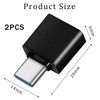 2PCS High-Speed Data Transfer USB C to USB Adapter: USB