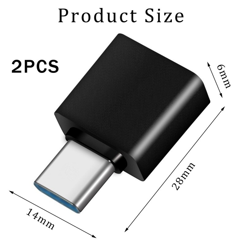 2PCS High-Speed Data Transfer USB C to USB Adapter: USB