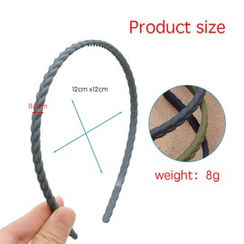 Visxcnu Pack of 6 Thin Hair Bands, Plastic Headbands, Multicoloured Headbands, Plastic for Girls and Women