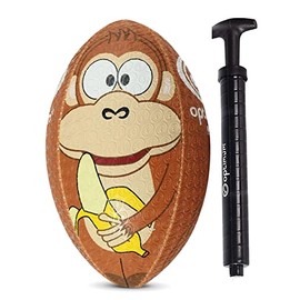 Optimum Monkey Rugby Ball - Balanced and Responsive for Accurate Handling and Kicking of Top-Performing Rugby Balls - Perfect for Training and Gameplay - 2-Ply 410g Ball - Size 4 - With Pump