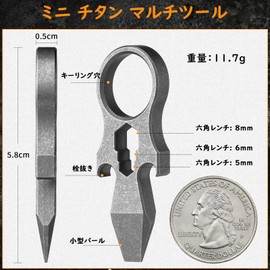 TIMULTI Titanium Multi Tool Mini Bar EDC Pliver Small Pocket Tool Bottle Opener Keychain Tool (Gray Priver1PCS)