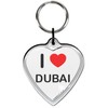 I Love Dubai Small Heart Shaped Key Ring