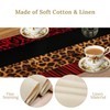 Leopard Print Table Runner,Modern Fashion Style Red Black Seasonal Spring