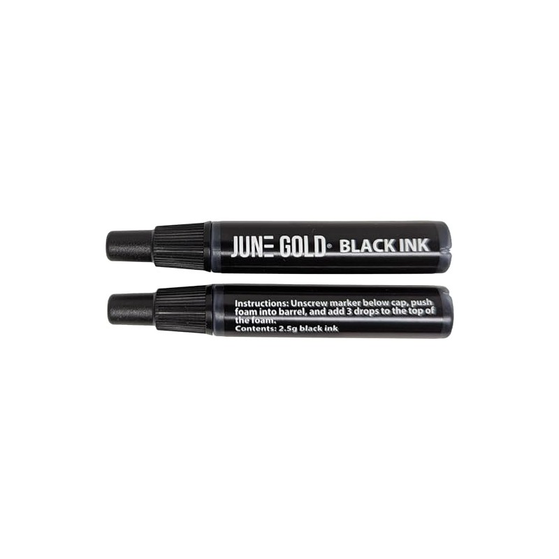 June Gold 2 Black Deep Reach Marker Ink Refill Bottles,