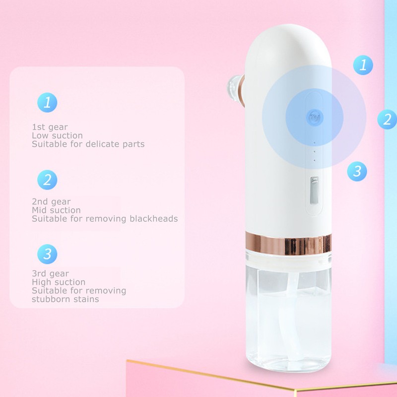 Small Bubble Pore Cleaner 4 Suction Head Electric Blackhead Removal