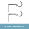 Kenney KN85305 1" Diameter Steel 3.5-4.5" Adjustable Curtain Rod Mounting