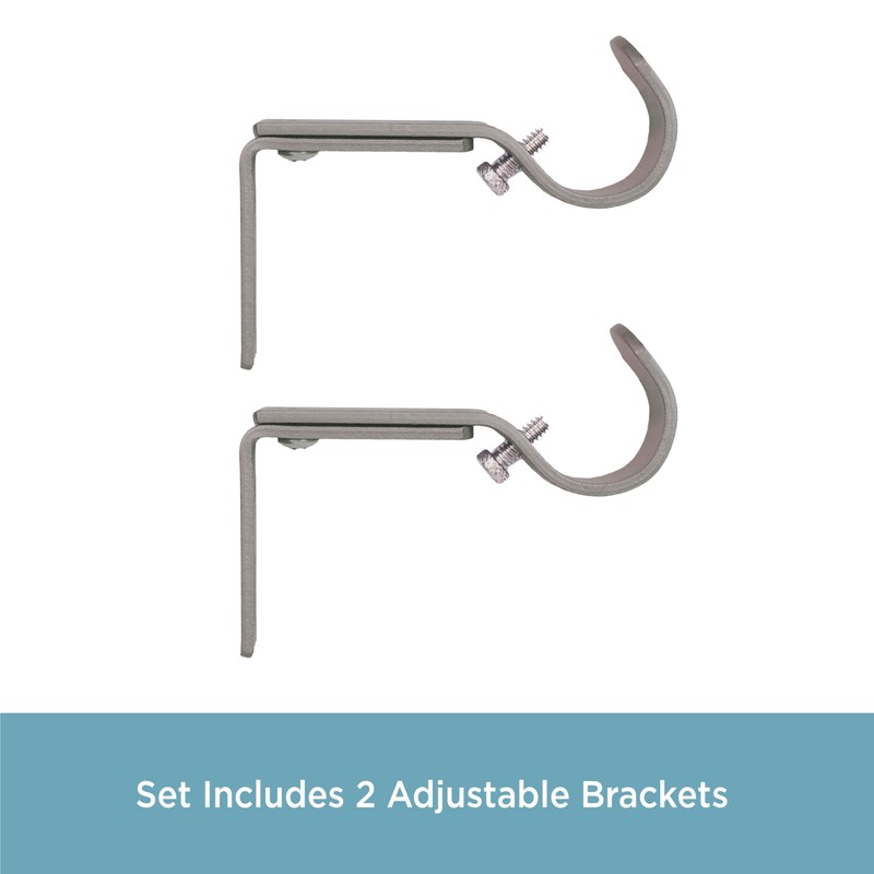 Kenney KN85305 1" Diameter Steel 3.5-4.5" Adjustable Curtain Rod Mounting