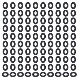 PATIKIL M8 Nylon Flat Washers, 120 Pcs 8mm ID 16mm OD 1.5mm Thick Plastic Sealing Flat Round Washer Spacer Gaskets Replacement for Plumbing Faucet Hose Fastener Bolt, Black