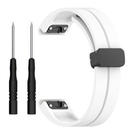 26mm 22mm 20mm QuickFit Watch Band Compatible with Garmin Fenix 8 7 6 5 3 hr 6s 5s 6x 5x Forerunner 935 945 965 Magnetic Silicone Watch Band for Garmin Instinct Approach MARQ Descent Quatix Epix Pro