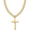 Jewow Stainless Steel Men's Cross Pendant Necklace with 7mm Wide