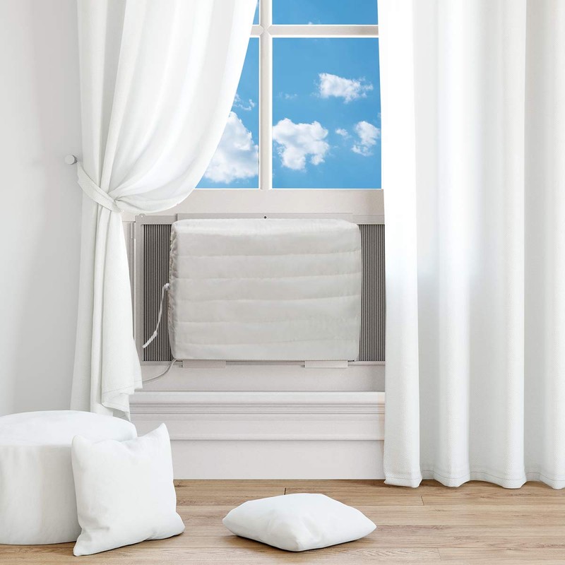 Luxiv Indoor Air Conditioner Cover, White Window Unit Protection Anti-Rust