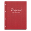 Handmade Certificate Folder with Your Own Name in Red Linen