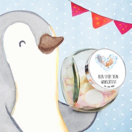 Mr. & Mrs. Panda Personalisiertes Bonbonglas Mäuse Herz L 870ml - Personalisierte Geschenke, Hochzeit, Jahrestag, Ehefrau, Lieblingsmensch,