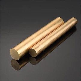 EsportsMJJ 10 mm diameter 100/200/330/500 mm brass round rod (2 pieces 100 x 10 mm)