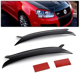 Speedmotor Car Headlight Eyelids Cover Compatible with 06-09 VW Golf GTI R32 Rabbit MK5 2Pcs
