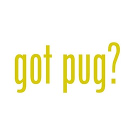 RDW Got Pug ? Sticker - Decal - Die Cut - Gold 24.00" x 11.59"