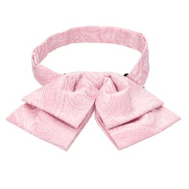 tiemart Floppy Bow Tie (Pale Pink Clara Paisley)