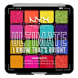 NYX PROFESSIONAL MAKEUP, Ultimate Shadow Palette, Eyeshadow Palette - I Know That's Bright