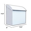 NACH Large Mailbox for House, 12.4”x7.1”x11.8 White Mailboxes for Outside,
