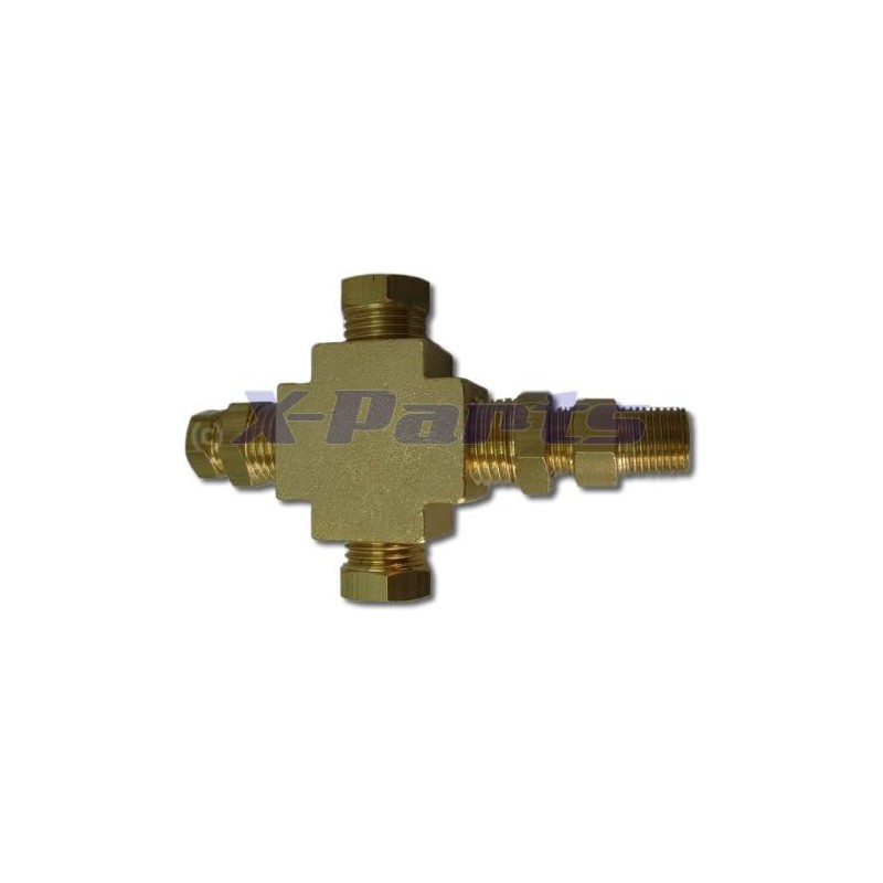 Adapter distributor for oil pressure oil temperature instruments
