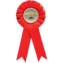 Perfect Attendance Red Rosette Ribbon, Attendance Trophy Ribbon Award Prize, 5 Pack