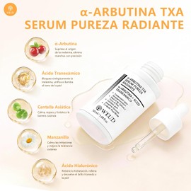 Weud Serum Coreano Original, con Α-Arbutina, Txa Ácido Tranexámico, Ácido Hialurónico, Cuidado Antiedad y Reparador, Luminosidad y Piel Radiante, Serum Facial para Todo Tipo de Piel （50ML）