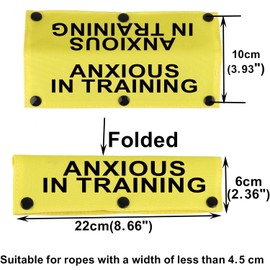 Funny Dog Leash Sleeve Have Anxious in Training Dog Leash Wrap Sleeve Pet Birthday Gift (Anxious in Training-YE Sleeve)