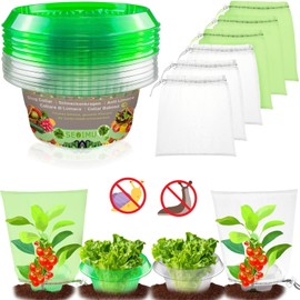 SEOIMU 20 pieces + 20 pieces snail net, snail collar, snail protection, snail protection ring, for repelling snails