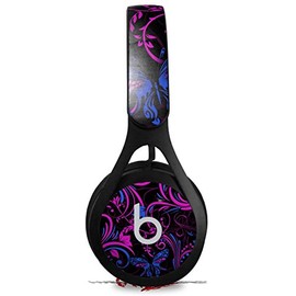 Skin Decal Wrap Compatible with Beats EP Twisted Garden Hot Pink and Blue Skin Only Headphones NOT Included