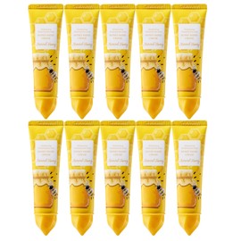 TUOSHITONG 10 PCS Honey Hand Cream, Moisturizing, Hydrating and Nourishing Hand Lotion,Small Hand Cream for Dry Cracked Hands, Natural Ingredients All Skin Types - Travel Size (1.05floz*10)