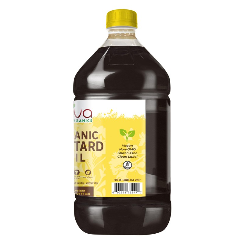 Jiva Organics Organic Mustard Oil 3 Liter Bottle (101 Fl