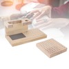 Wooden Nail Drill Stand Organizer with 81 Holes Drill Bits
