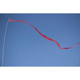 EEZ RV Products 25' Long (Red) Wind Streamer, Great for RVing, Boondocking, Back Yard Wind Sock (1 Piece)