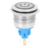 2Pcs DC3-6V 22mm 6-Pin Push Button Switch Stainless Steel Reset