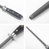 Elephas Plus 12 Inch Black Honing Rod, Sharpening Steel for