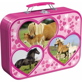 Schmidt | Horses Puzzle Box - 4 Puzzles (2x 26 Pieces, 2x 48 Pieces | Children's Puzzle | Ages 3+