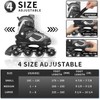 Nattork Adjustable Inline Skates for Kids - Black - Model