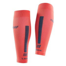 CEP - CALF SLEEVES 3.0 for men | Sleeves for precise calf compression in coral/grey, size V