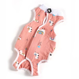 Ling & Bai Cat Recovery Suit Breathable Female Onesie Small Dog After Surgery Abdominal Skin Anti Licking Pajama for Kitten (Pink Alpaca, M)