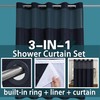 Conbo Mio No Hook Shower Curtain with Snap in Liner