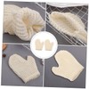 Minkissy 2pcs Sturdy Woven Scrub Gloves Shower Exfoliating Mitts for