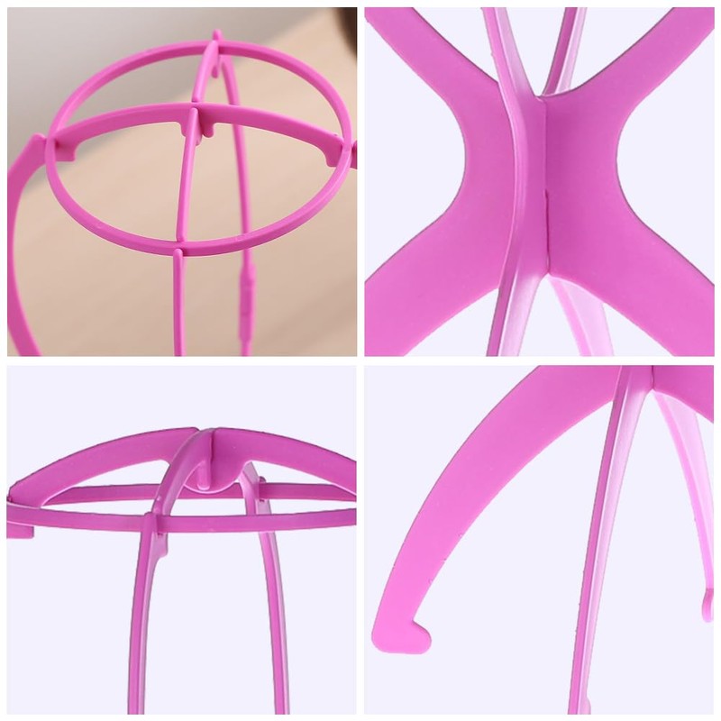 Wig Stand, 2-Piece Portable Wig Holder for Short Medium Long