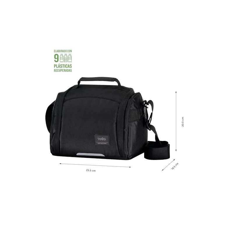 TOTTO 9L Graphite Cool Bag for Food, 25.5 x 20.5