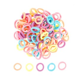 100pcs Hair Ties for Toddler, Girls Soft Elastic Hair Ties Bands Mini Hairbands Ponytail Holders Seamless Hair Bands for Baby Kids (Assorted Colors)